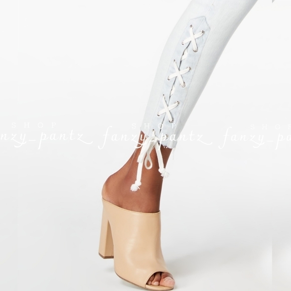 Joe's Jeans Charlie High Rise Skinny Lace Up Ankle - Picture 4 of 13